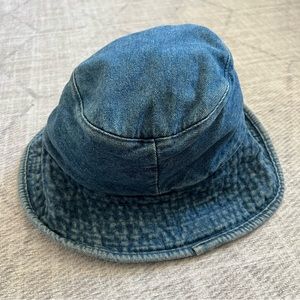 Vintage 2000s Y2K Women’s Blue Denim Rave Music Festival OSFM Hat